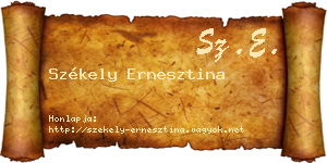 Székely Ernesztina névjegykártya